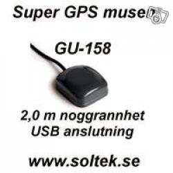 "Supermusen" GPS Puck USB, för Win 8, Win10